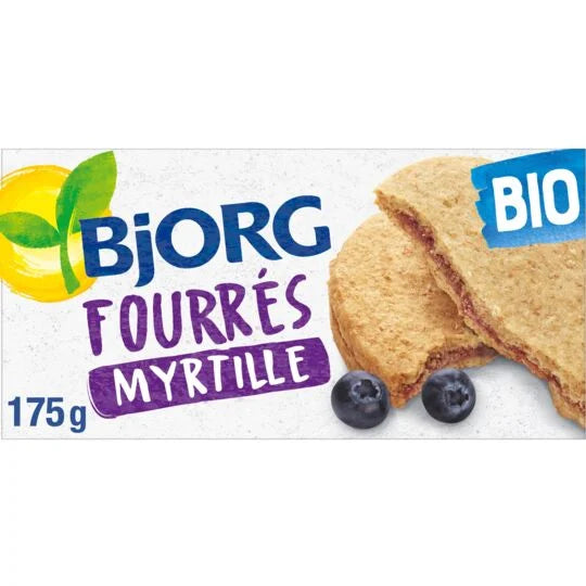 Biscuits fourrés myrtilles bio le paquet de 175 g - MazenOnline