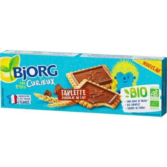 Biscuits Bio tablette au choc les ptits curieux le paquet de 126g - MazenOnline