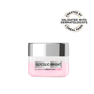 L'Oréal Paris - Glycolic-Bright Glowing Day Cream, for Dark Spots Reduction, Glow Boosting and Skin Tone Evenness, SPF 30 | MazenOnline