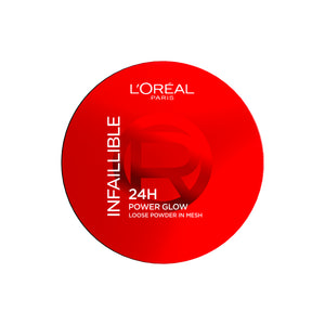 L'Oréal Paris - Infaillible 24H Power Glow Loose Powder in Mesh, Pore Blurring, Radiant Glow, and Hydrating Formula with 2 Shades, 9.5g. | MazenOnline