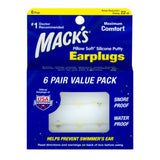 Pillow Soft Earplugs White 6 Pairs - MazenOnline