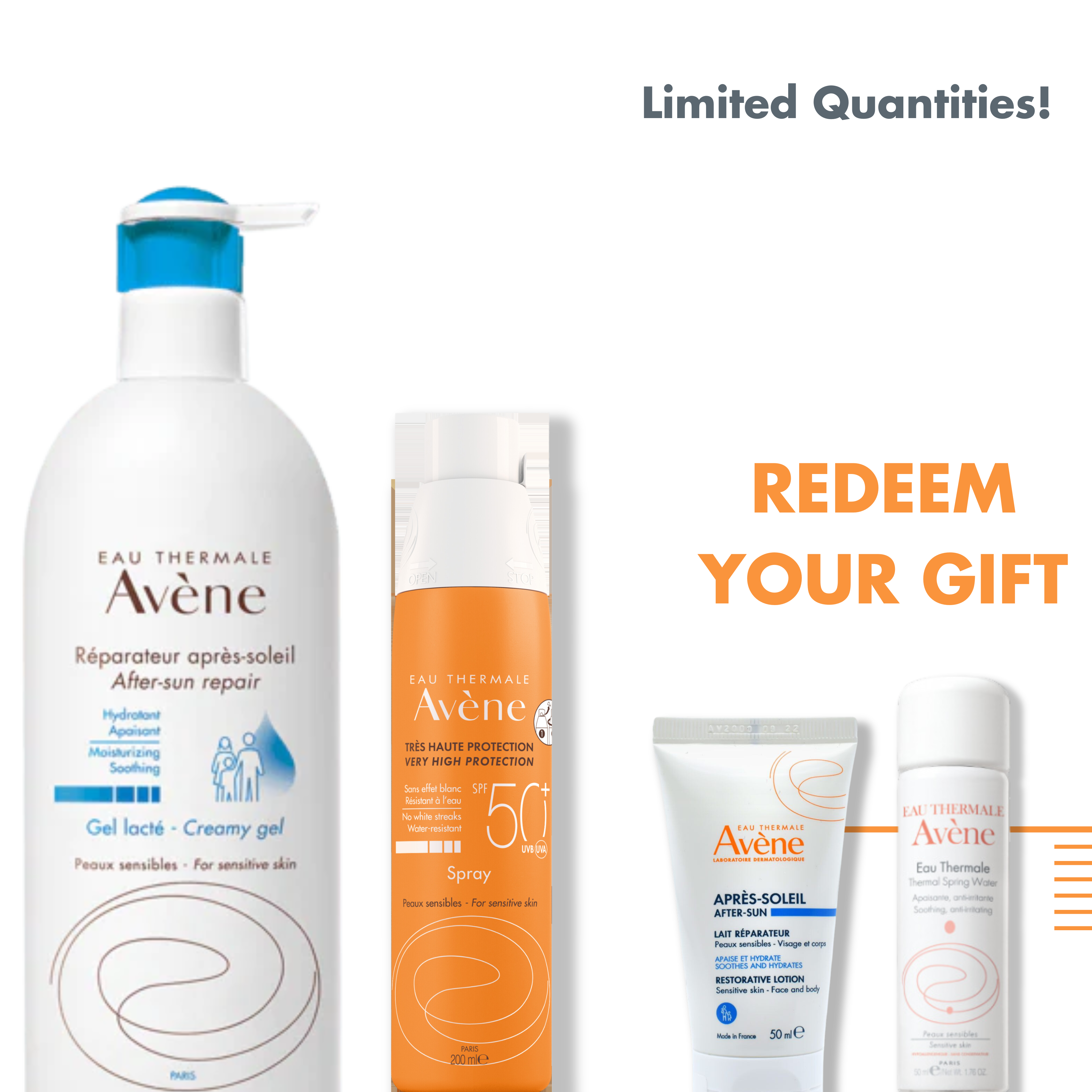 Avène - After-Sun Repair Creamy Gel + Very High Protection Spray SPF50 Bundle | MazenOnline