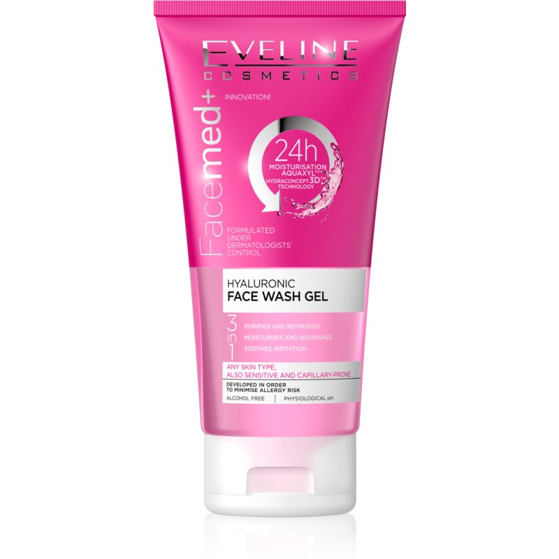 Cosmetics FaceMed+ 3-in-1 Cleansing Gel with Hyaluronic Acid 150 Ml - MazenOnline