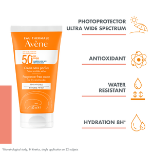 Avène - Buy 1 Get 1 Avène Fragrance-free cream SPF50+ Sunscreen 50ml For Dry Sensitive Skin | MazenOnline