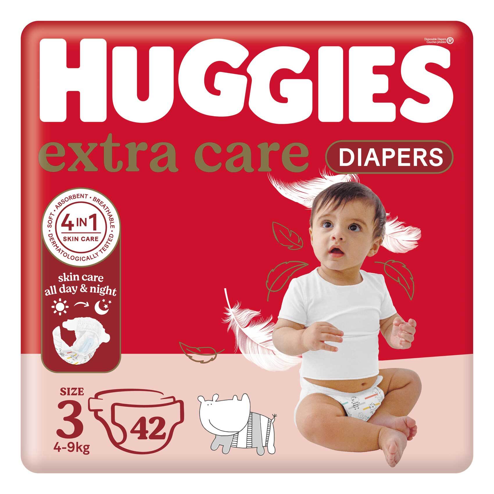 Extra Care Diapers Size 3  4-9kg 42pcs - MazenOnline