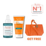 Cleanance Exfoliating Serum AHA + Cleanance Solaire spf 50 + Pouch