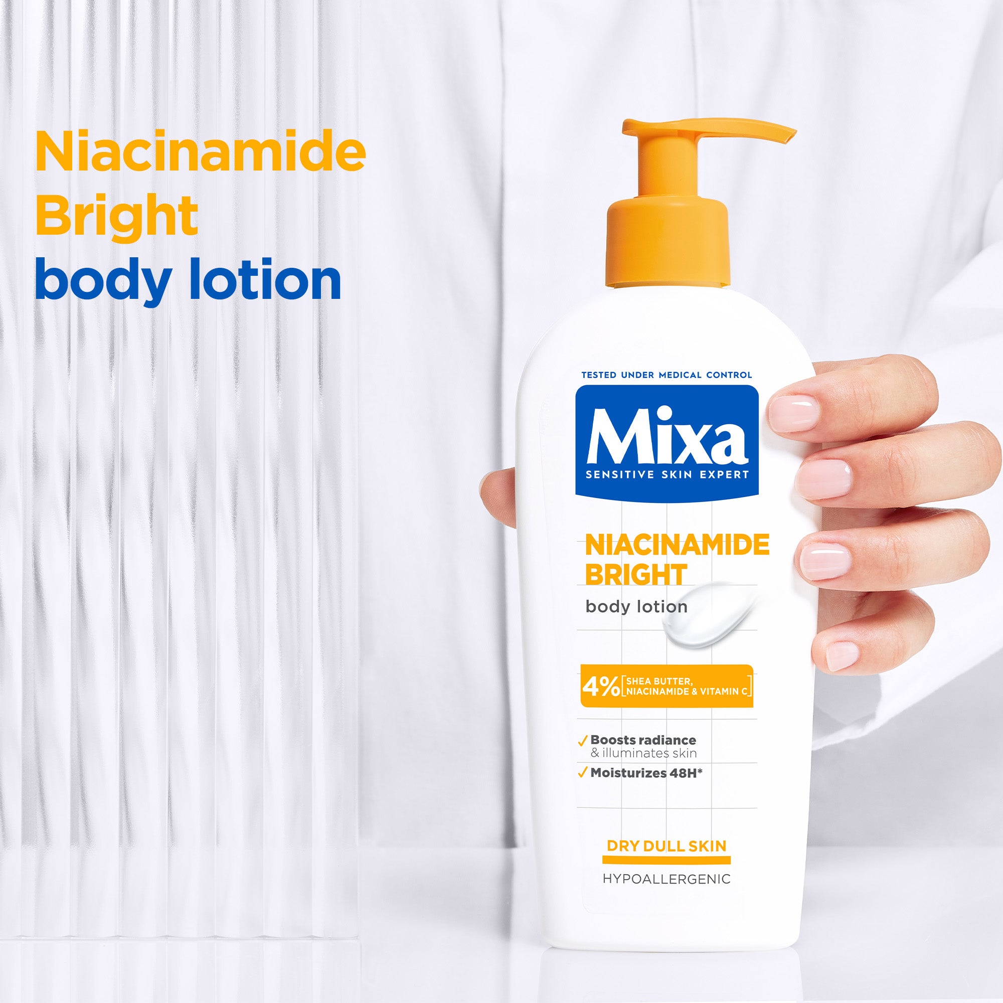 Niacinamide Bright Body Lotion - For Dry & Dull Skin in Need of Unifying - With Shea Butter, Niacinamide & Vitamin C