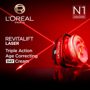 L'Oréal Paris - Revitalift Laser X3 Triple Action Anti-Aging Day Cream, to smooth Wrinkles, firm skin, and Brighten Complexion, SPF 25 | MazenOnline