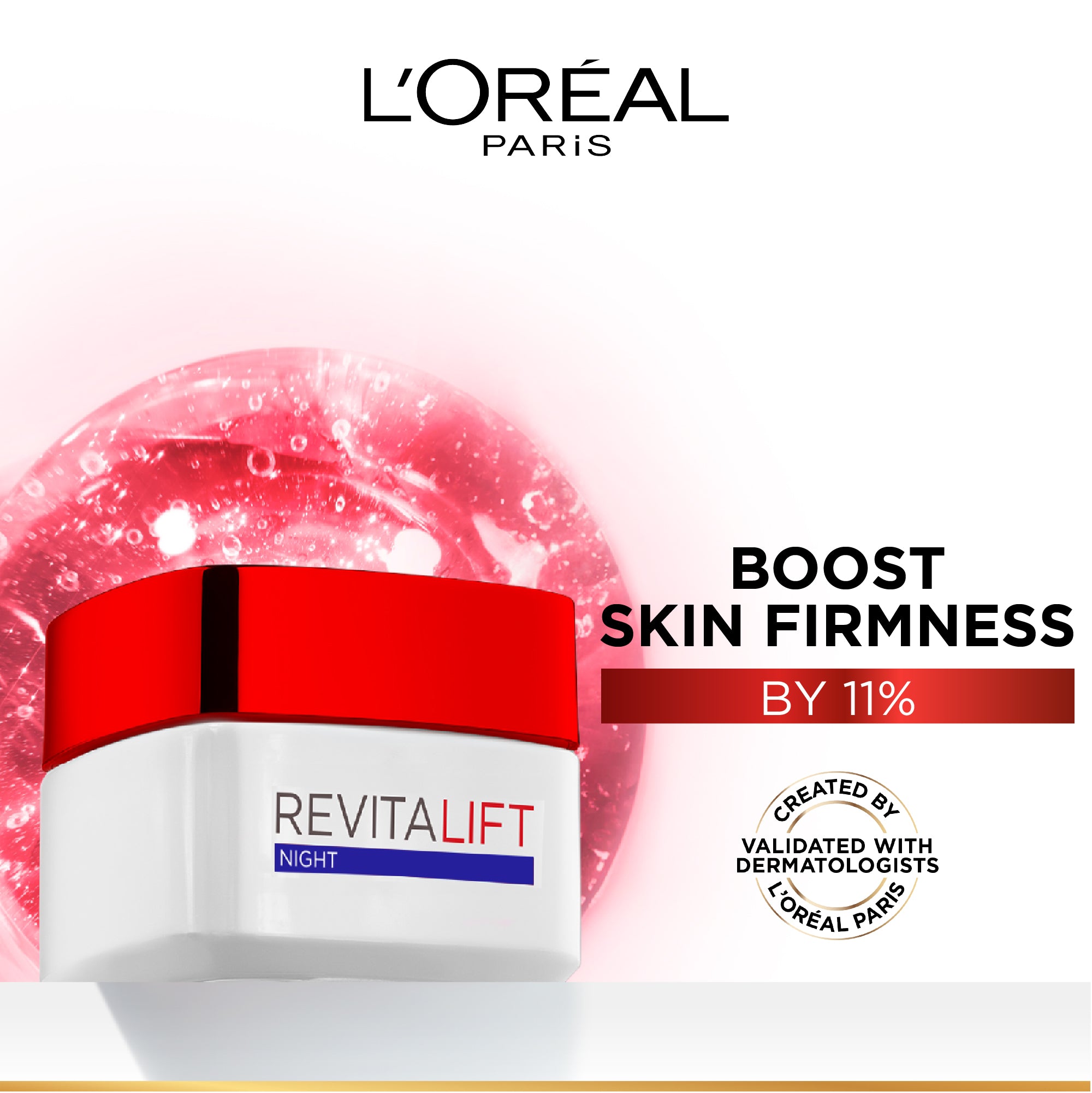 L'Oréal Paris - Revitalift Hydrating and Moisturizing Night Cream, for Wrinkles Reduction and Skin Elasticity Improvement, Formulated with Pro-Retinol | MazenOnline