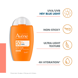 Avène - Buy 1 Get 1 Avène Ultra Fluid Invisible SPF50+ Sunscreen 50ml - Ultra Light texture | MazenOnline