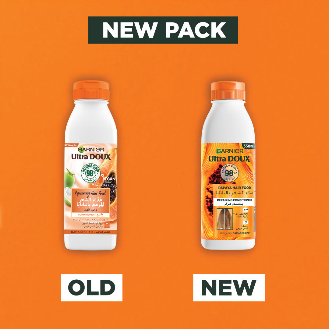 Garnier - Garnier Ultra Doux Papaya Vegan Hair Food Conditioner, for damaged hair | MazenOnline