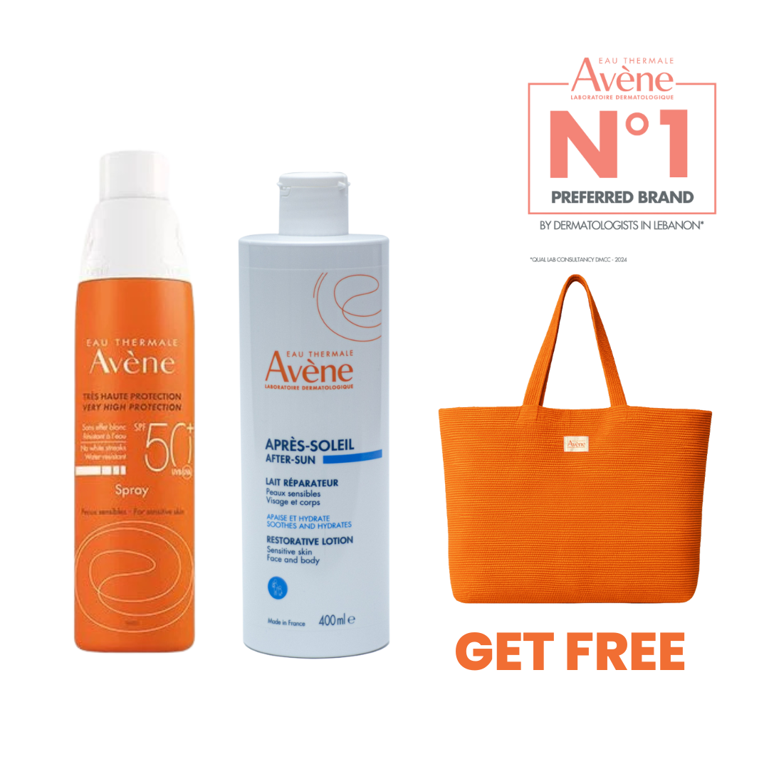 Avène - After-Sun Repair Creamy Gel + Very High Protection Spray SPF50+ + Pouch | MazenOnline