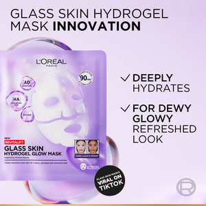 L'Oréal Paris - Revitalift Glass Skin Hydrogel Glow Mask, Transform Your Skin For A Dewy, Plumped, Glass Skin In Only 90 Minutes | MazenOnline
