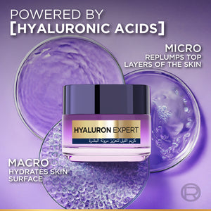 MazenOnline - Hyaluron Expert, Replumping and Moisturizing Night Cream, against Fine Lines, for Intense Hydration, with Hyaluronic Acid | MazenOnline