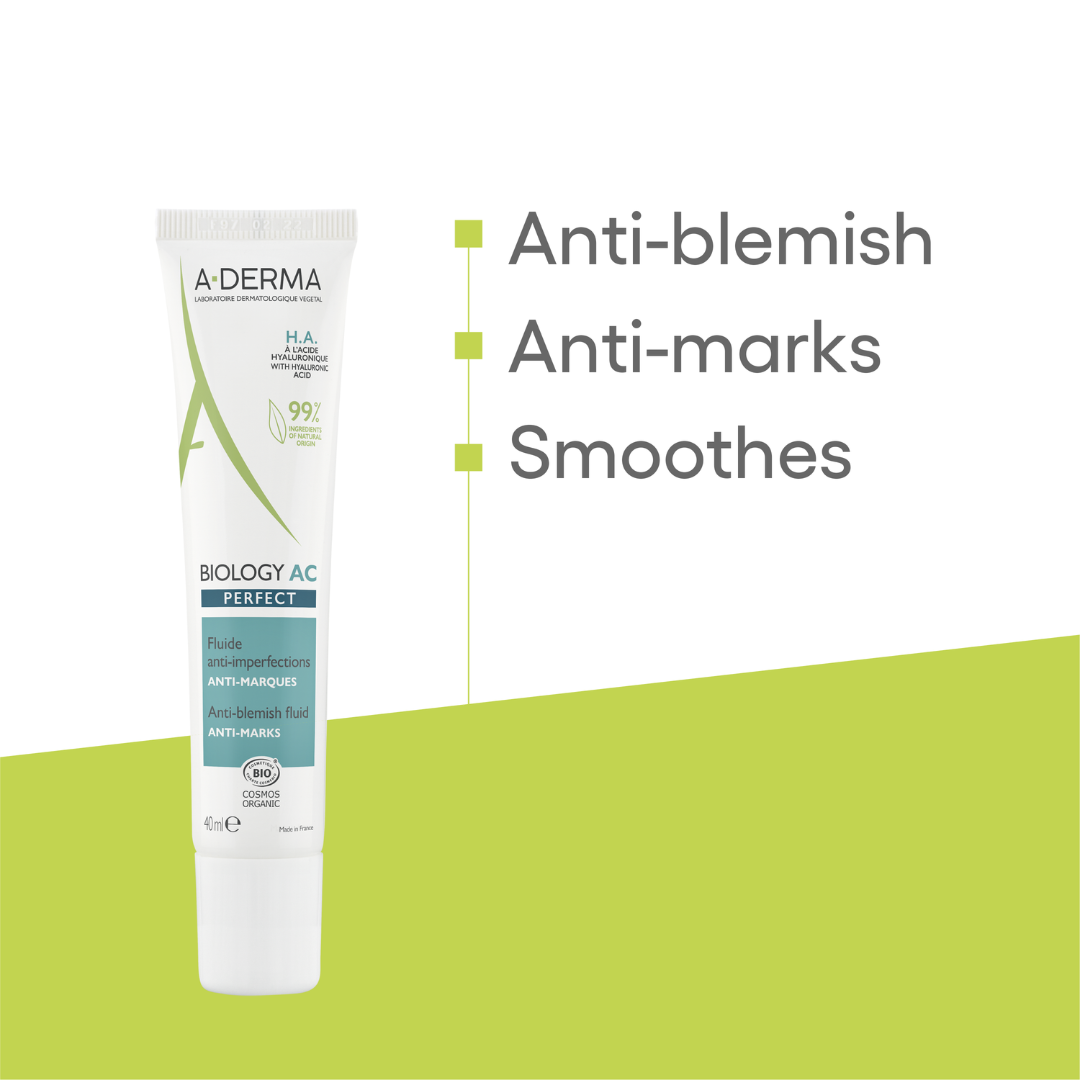 Aderma - Buy one A-Derma Biology AC Perfect Anti-blemish fluid and get a FREE 200ml Biology AC Purfifying foaming gel | MazenOnline