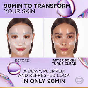 L'Oréal Paris - Revitalift Glass Skin Hydrogel Glow Mask, Transform Your Skin For A Dewy, Plumped, Glass Skin In Only 90 Minutes | MazenOnline