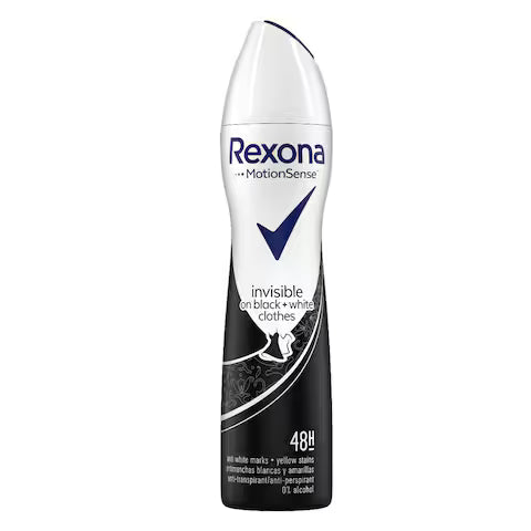 Invisible Black And White Anti-Perspirant Spray 48H