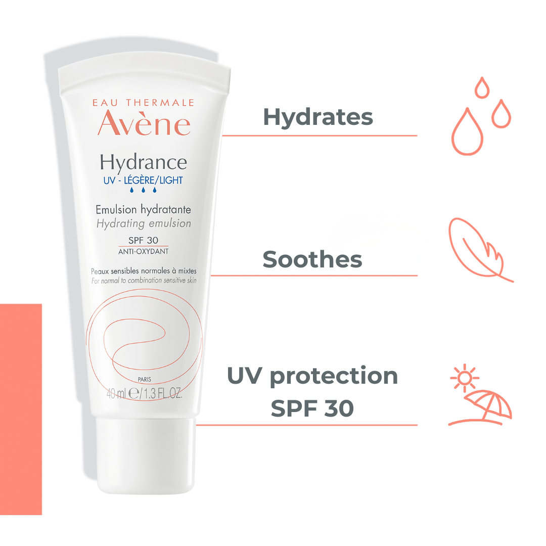 Avène - Buy one Avène Hydrance UV Light SPF 30 Emulsion and get a FREE 150ml Avène Cleansing Foam. | MazenOnline