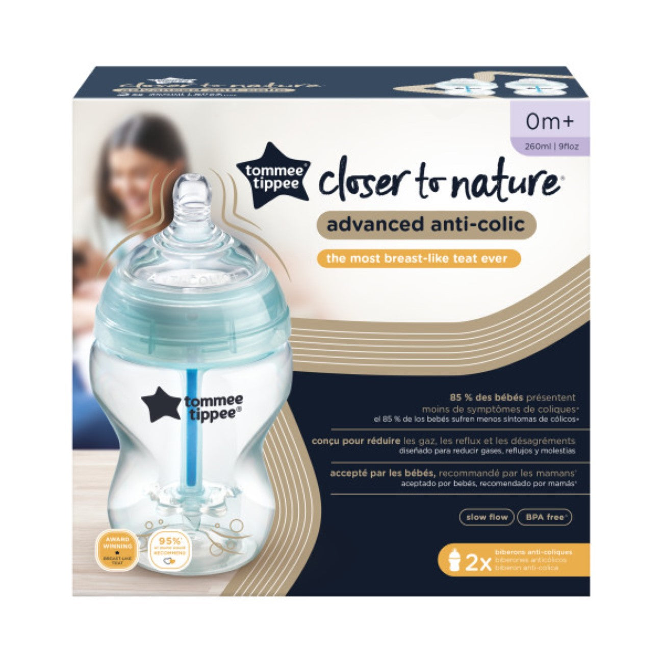 Tommee Tippee - Advanced Anti-Colic Baby Bottles (0M+) - Pack of 2 | MazenOnline