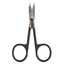 Black Rubber Handle Curved Nail Scissor - Stainless Steel Precision Curved Blades - 3.5inch - MazenOnline