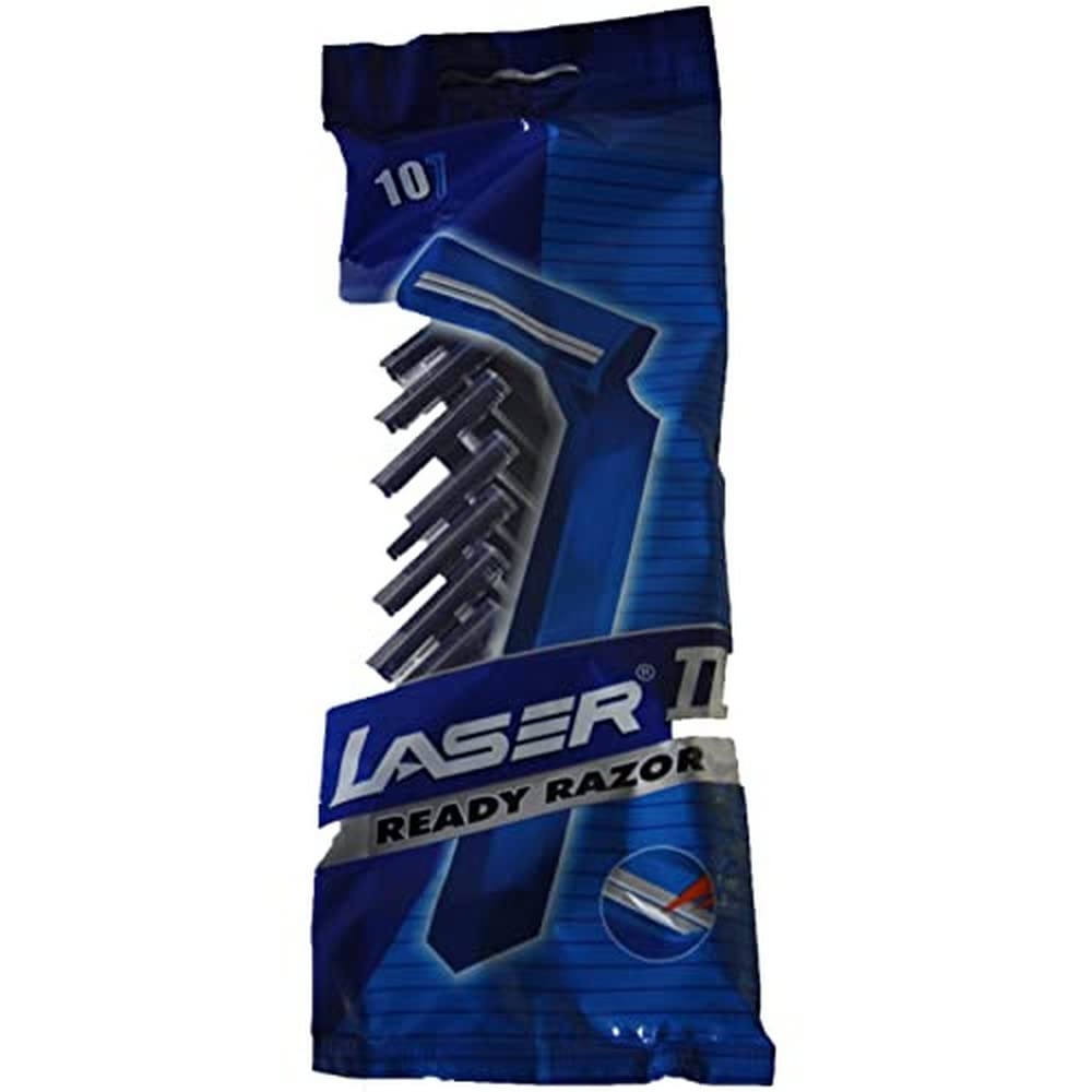 Laser II disposable 2-blade shaver for men 10 pieces - MazenOnline