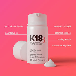 K18 - Leave-In Molecular Hair Mask - Repairs Dry or Damaged Hair | MazenOnline