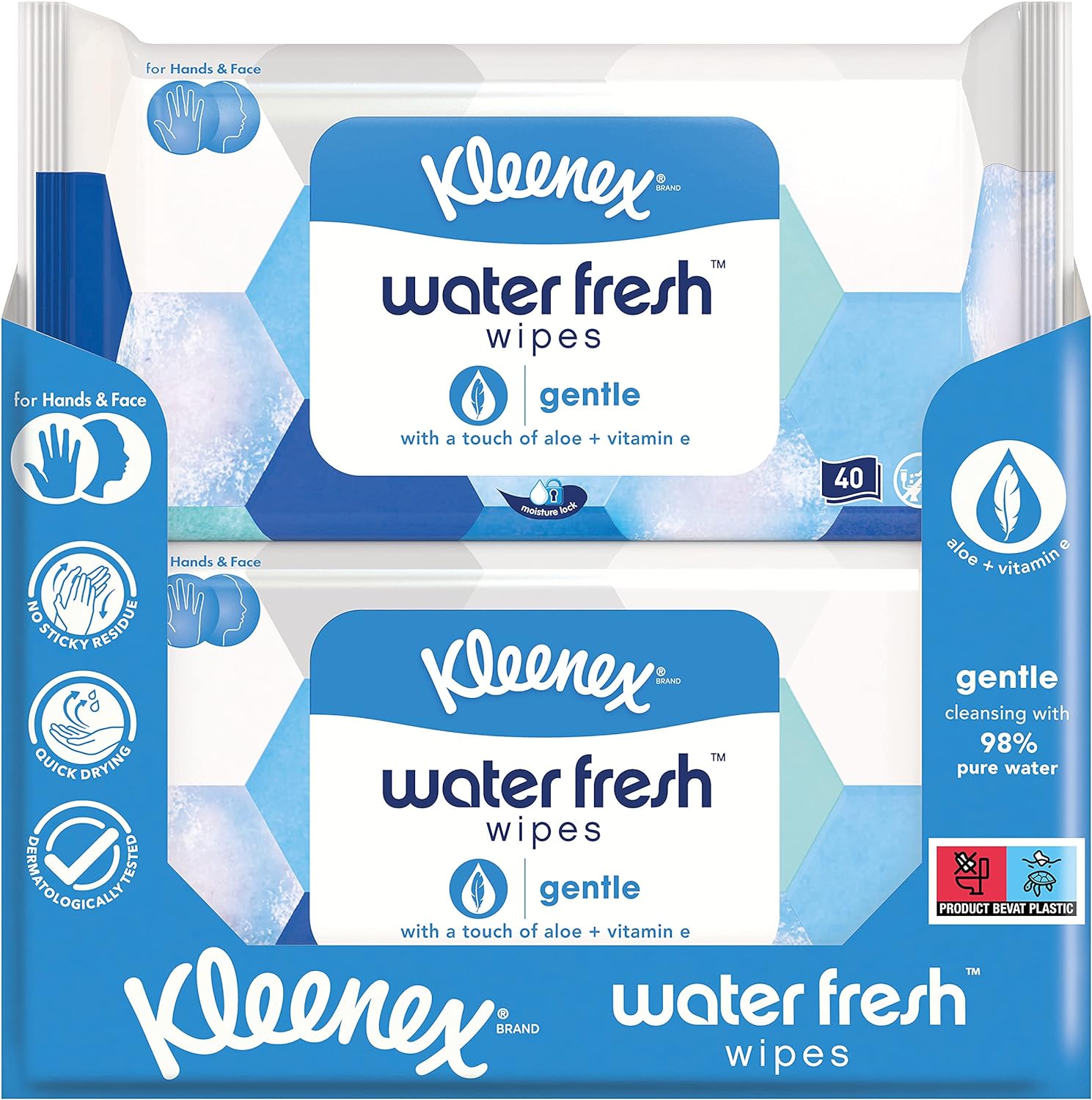 Water Fresh Wipes Gentle Sheets, 40 Count - MazenOnline