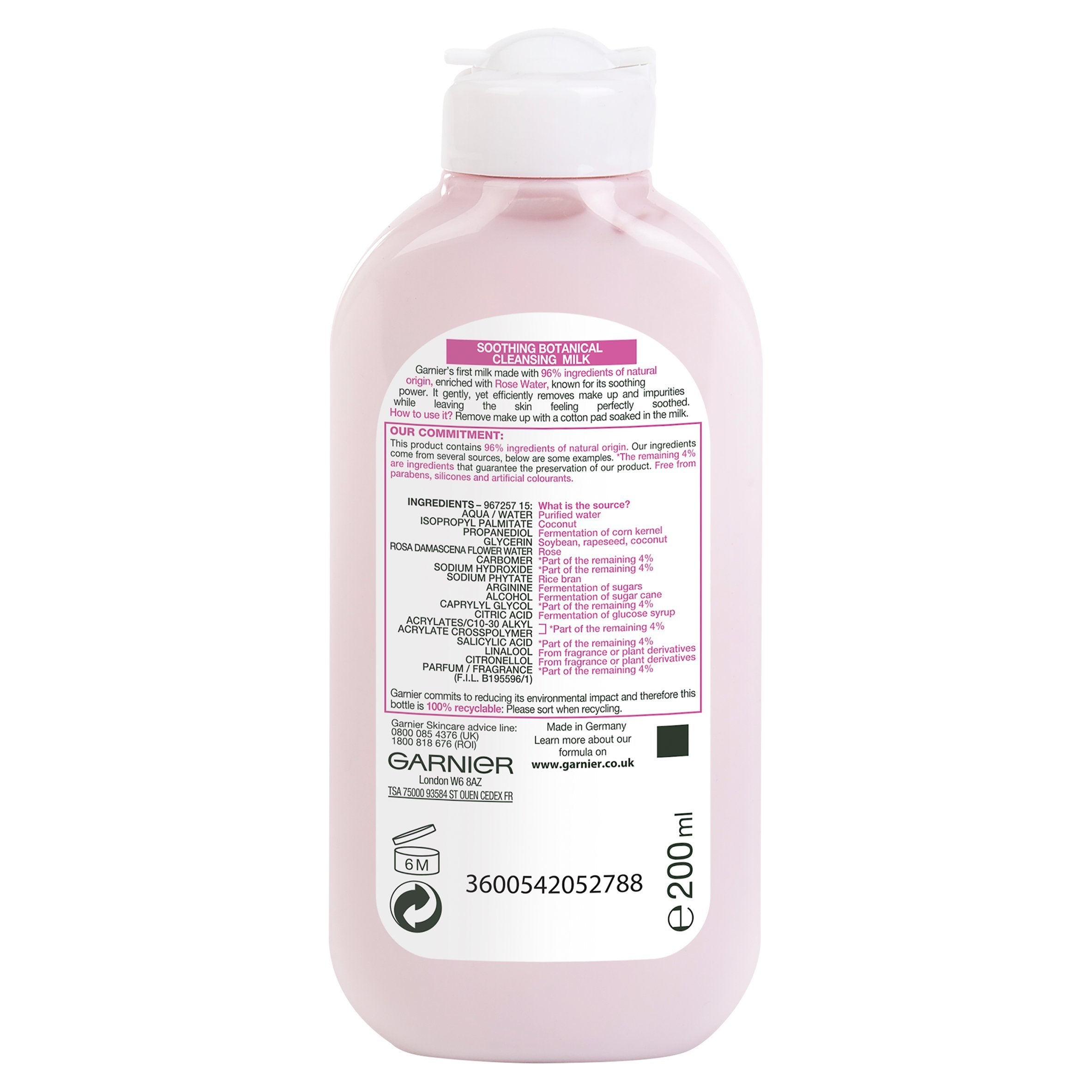 Natural Rose Water Cleansing Milk Sensitive Skin - MazenOnline