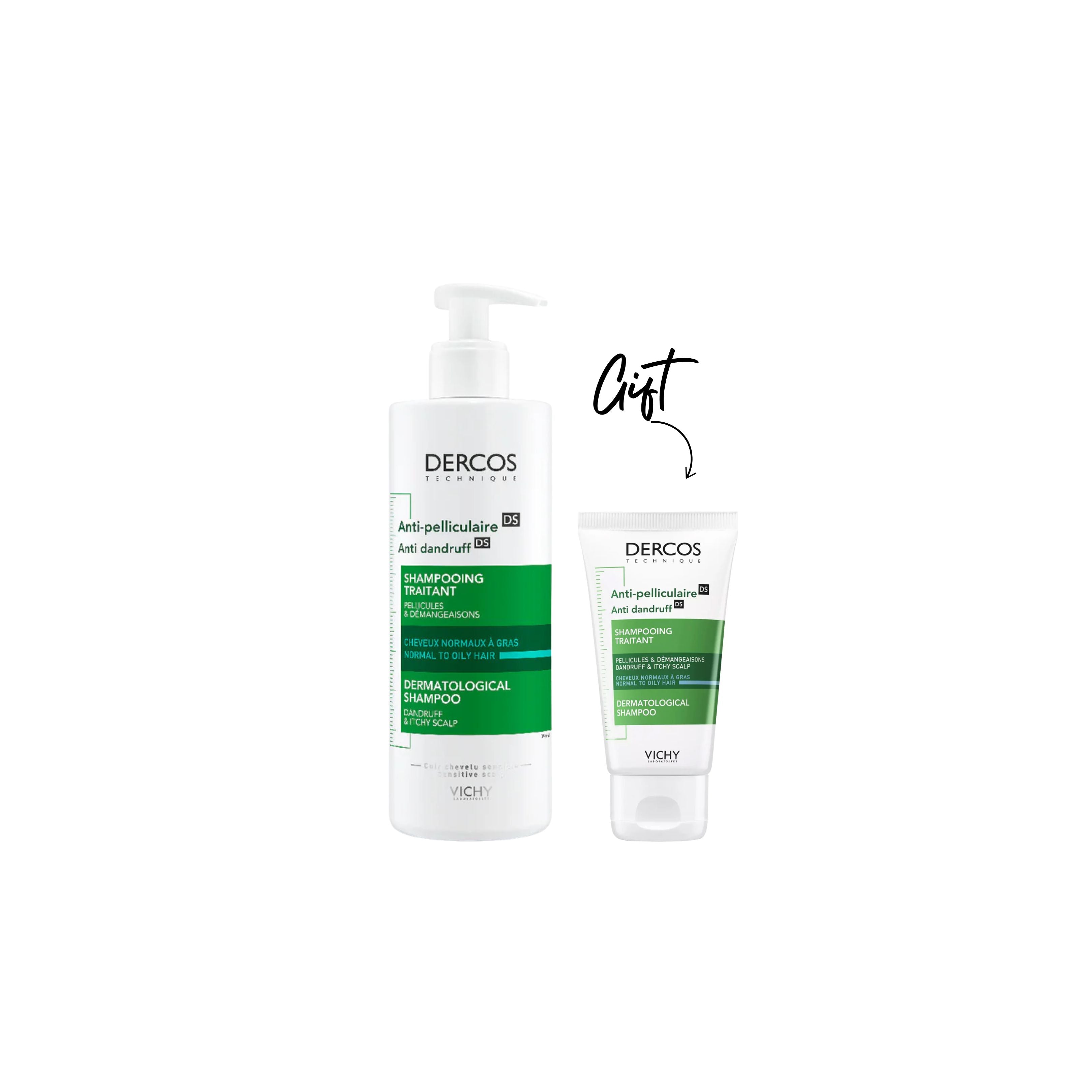 Vichy - Dercos Anti-Dandruff Treatment Shampoo for Dry Hair + Gift | MazenOnline