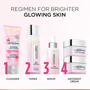 L'Oréal Paris - Glycolic-Bright Glowing Night Cream, for Dark Spots Reduction, Glow Boosting, and Skin Tone Evenness | MazenOnline