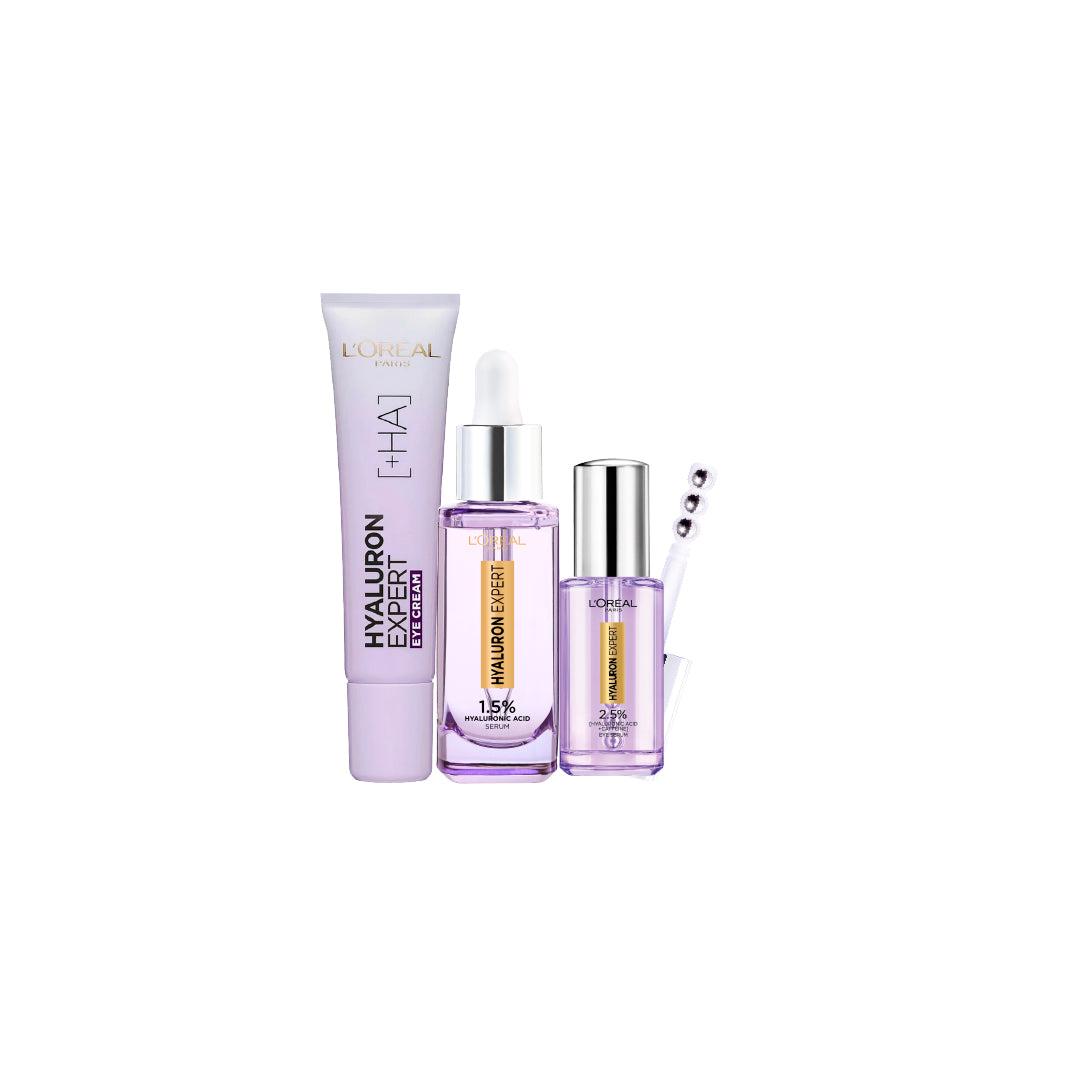 L'Oréal Paris - Hyaluron Expert Routine : Serum + Eye Serum + Eye Cream | MazenOnline
