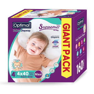 OPTIMAL - Baby Diaper 4+ Maxi Plus 9-20 Kgs | MazenOnline