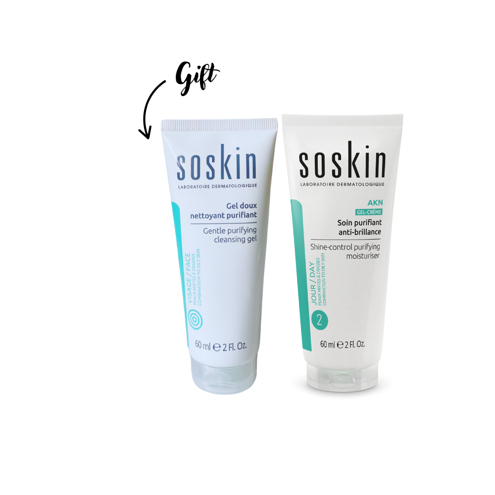 Soskin - Shine Control Purifying Moisturizer + Gift Gentle Purifying Cleansing Gel 60ml Quantity | MazenOnline