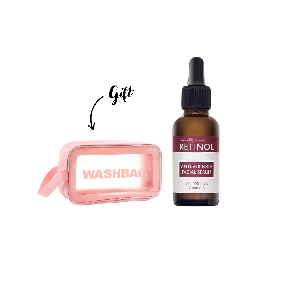 Retinol - Rosehip Geranium Facial Serum + Gift Washbag Pink | MazenOnline