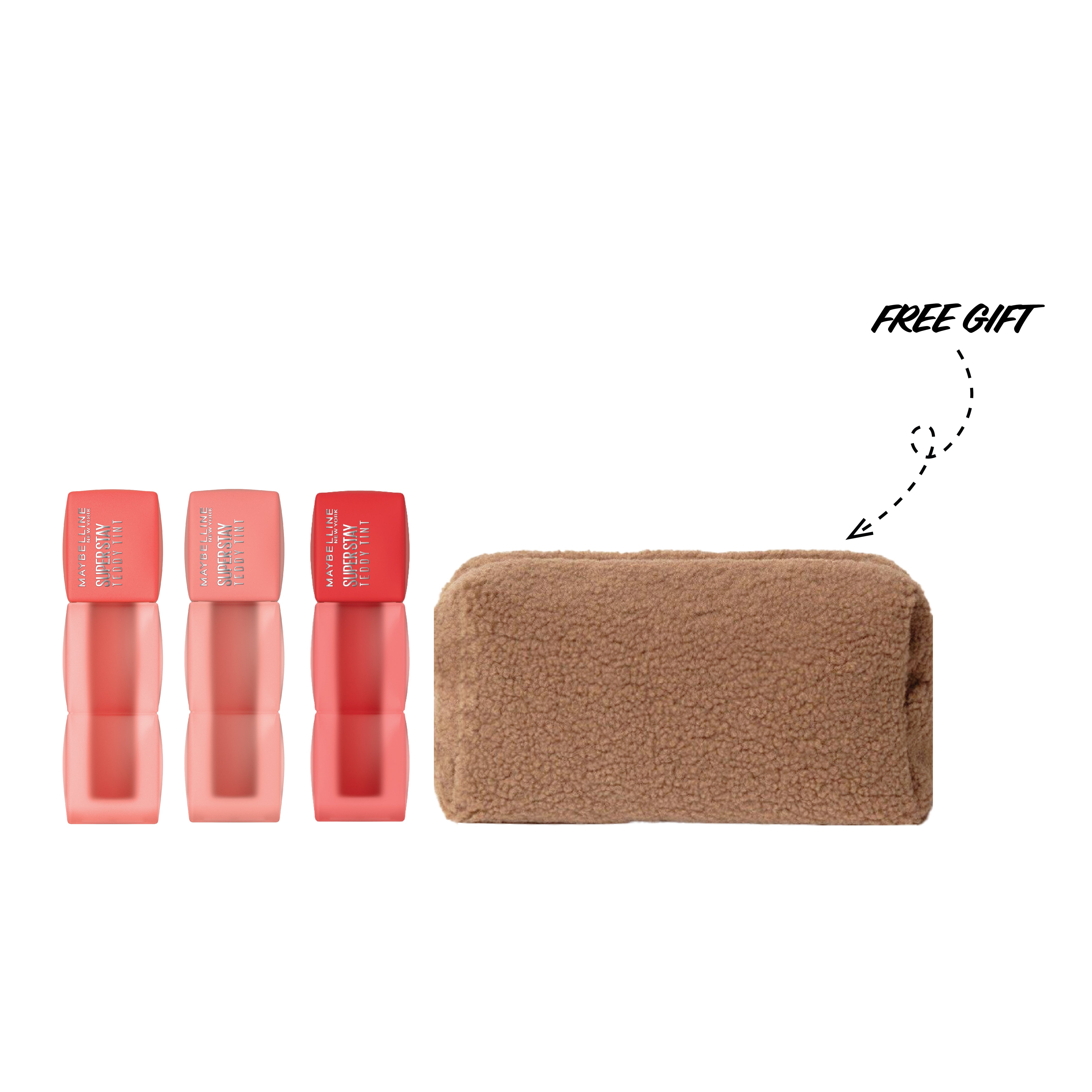 Maybelline New York - Super Stay Teddy Tint Soft Blurred Matte Lip Tint | 12h Longwear, Transfer proof Triple Bundle | MazenOnline