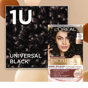 L'Oréal Paris - Excellence Creme Universal Nudes Hair Coloration, Ammonia-free Conditioning Coloration with Micro Keratin for Long-lasting 100% Grey Coverage Natural Coloration | MazenOnline