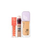 Maybelline New York - Instant Age Rewind Concealer + Foundation Super Stay Up To 30h Lumi Matte + Sunkisser 12H Longwear | MazenOnline