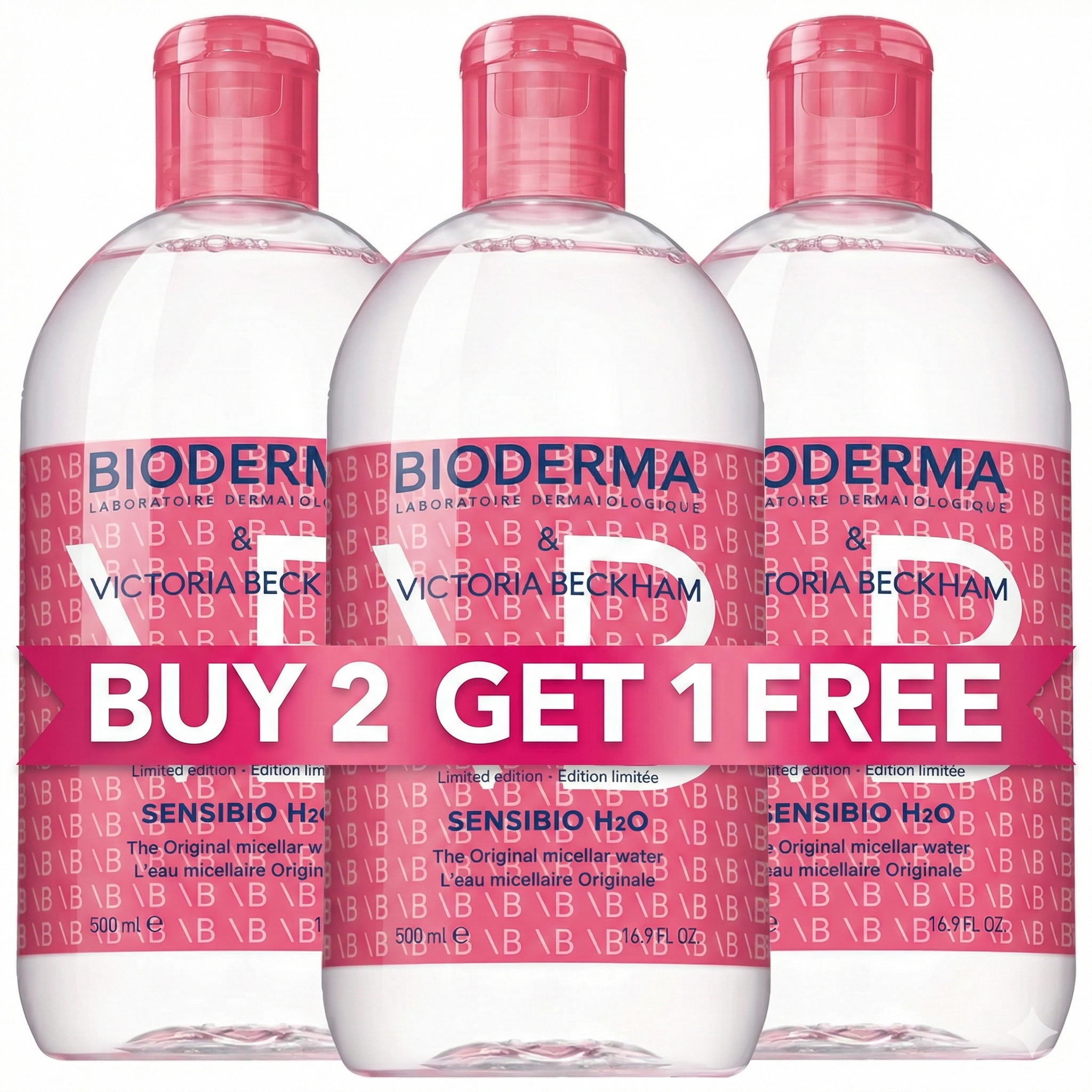 Bioderma - Sensibio H2O Micellar Water 500ml Offer 2 + 1 free | MazenOnline