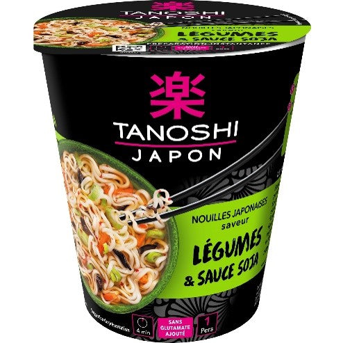 tanoshi - LES NOUILLES JAPONAISES legumes et sauce soja 65g | MazenOnline