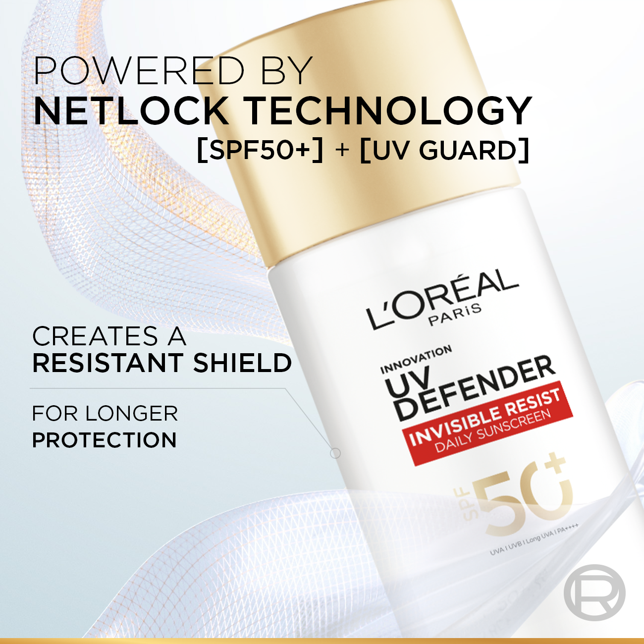 UV Defender Invisible Resist Sunscreen SPF50+, Daily Sunscreen With Long Uva Protection, For All Skin Types
