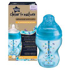 Tommee Tippee Advanced Anti-Colic Bottle 260ml Blue - MazenOnline