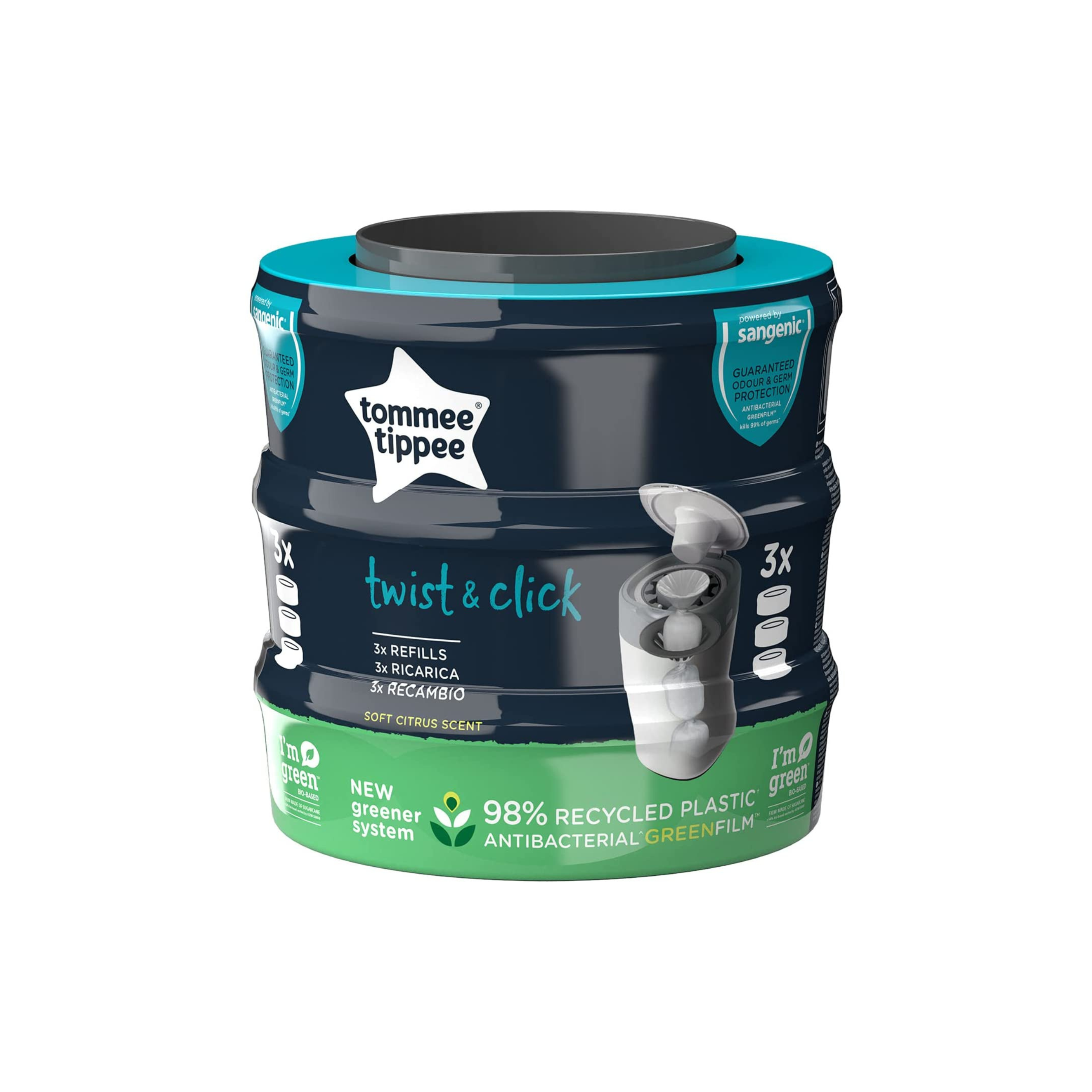 Tommee Tippee - Twist & Click Nappy Bin Refill Cassettes | MazenOnline