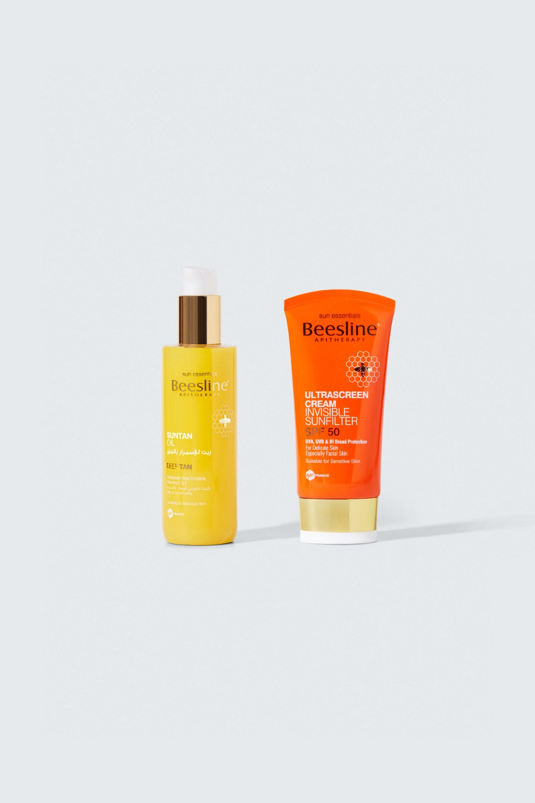 Beesline - Suntan Oil With Carrot + Ultrascreen Cream Invisible Sunfilter SPF 50 | MazenOnline