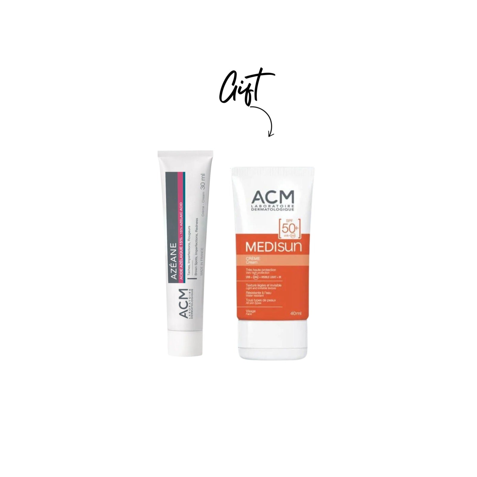 ACM - Azeane Cream - 15% Azealaic Acid + Medisun Tinted Cream SPF50+ Light Tint | MazenOnline