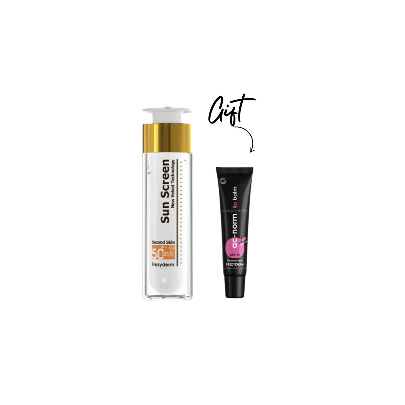FREZYDERM - Sun Screen Velvet Face Cream SPF50+ + Ac-Norm Lip Balm Spf 15 Gift | MazenOnline