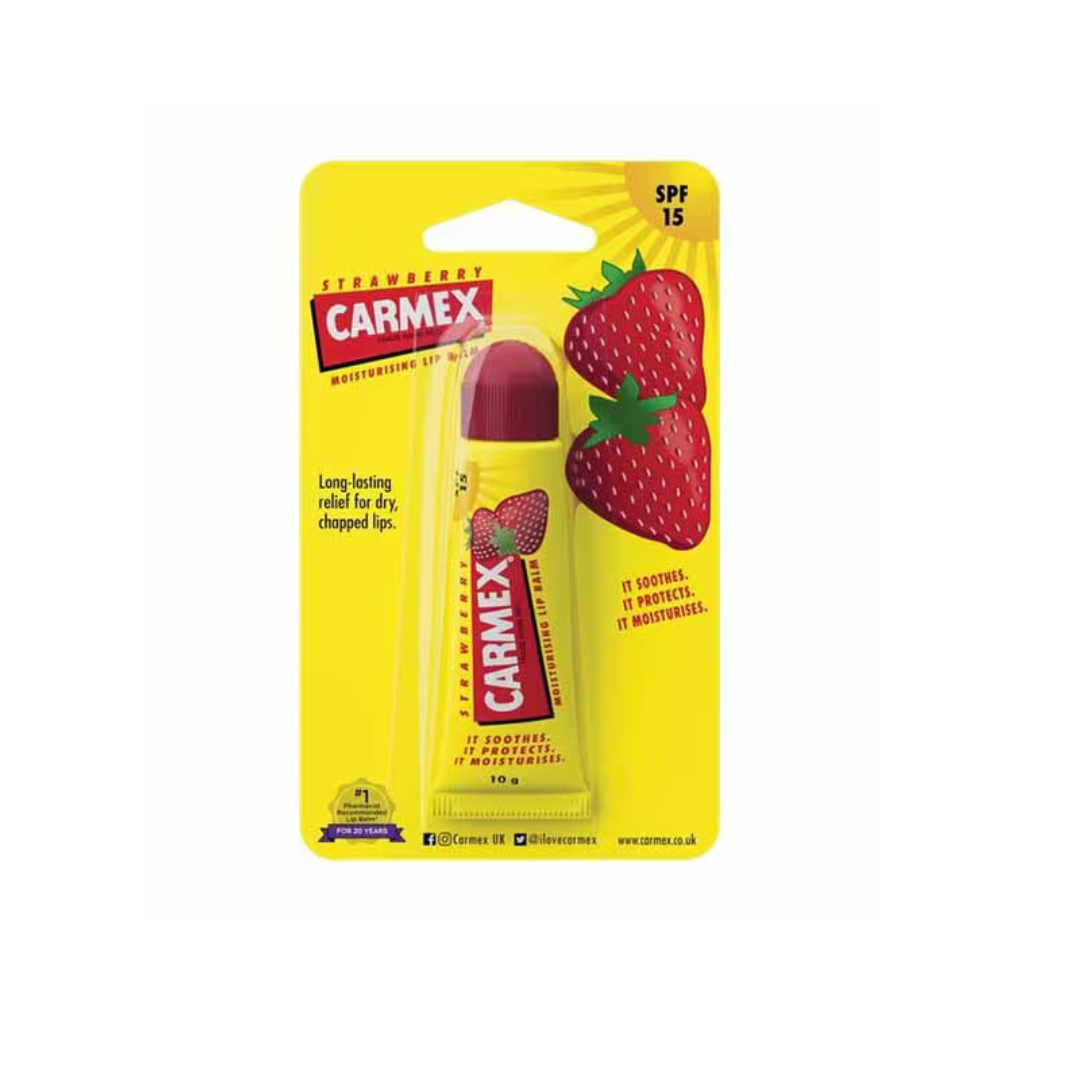Carmex - Strawberry Moisturising Lip Balm Tube SPF 15 | MazenOnline