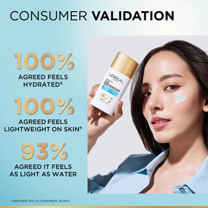 L'Oréal Paris - UV Defender, Aquafusion Daily Water Gel Sunscreen, SPF50+ PA++++, Defends from all UV aging signs, Absorbs in 3 Seconds, 50ml | MazenOnline