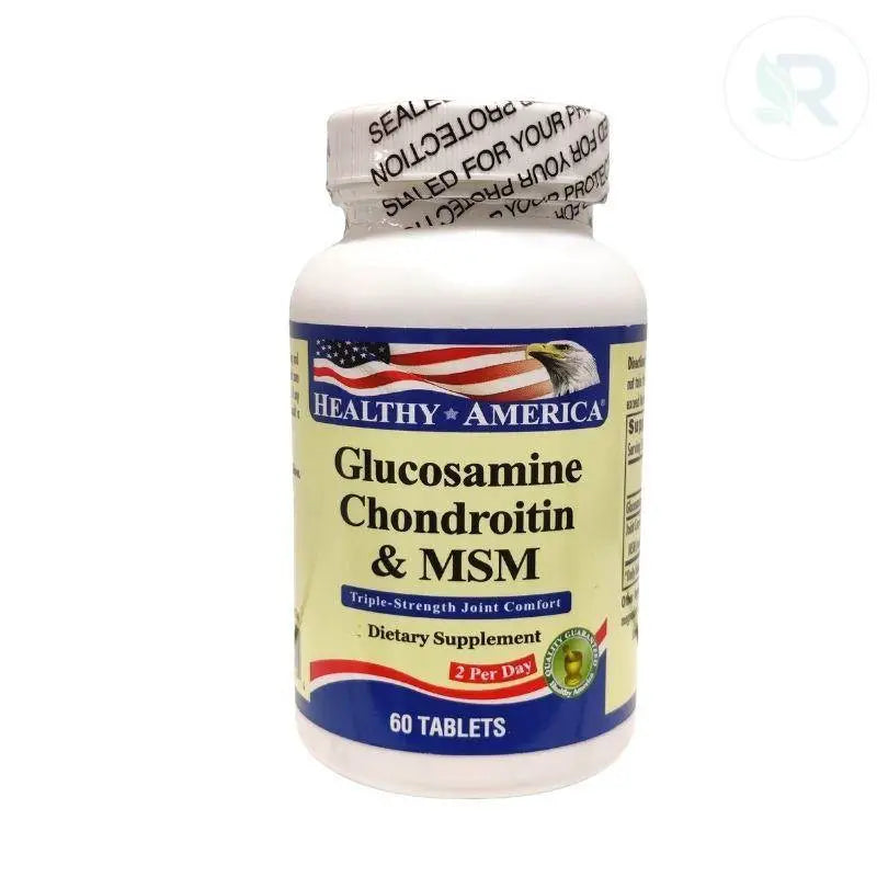 Healthy America Glucosamine Chondrotine MSM 60 Tablets - MazenOnline