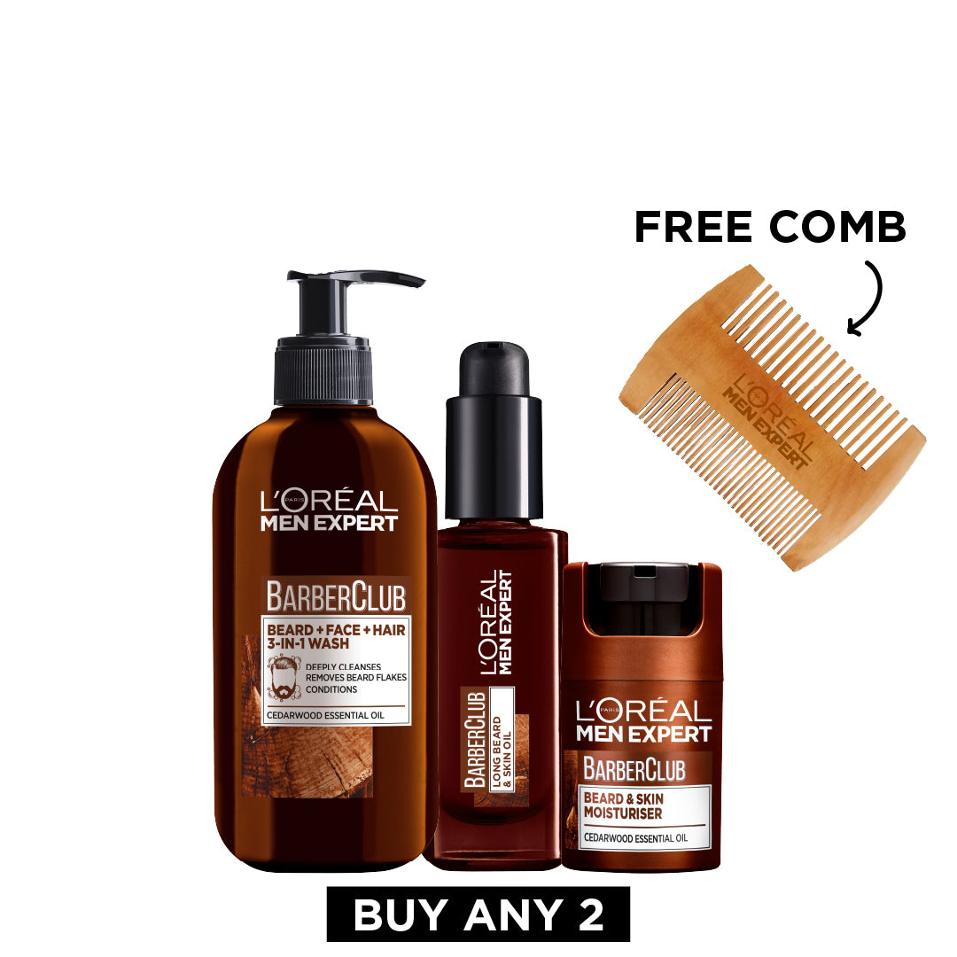 L'Oréal Paris - Any 2 Barber Club Items & Get a Free Comb | MazenOnline
