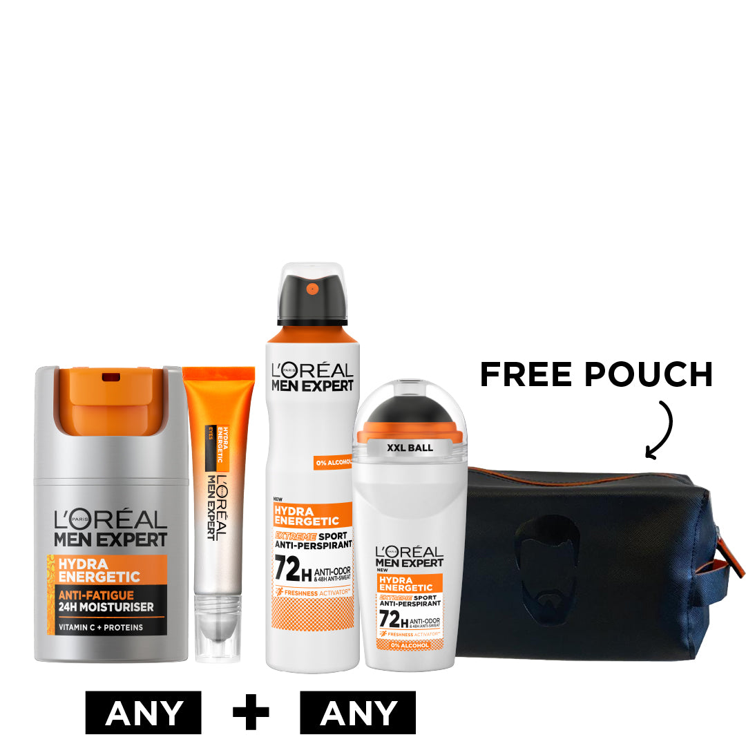 L'Oréal Paris - Any Hydra Energetic Item + Any Hydra Energetic Deo & Get a Free Pouch | MazenOnline